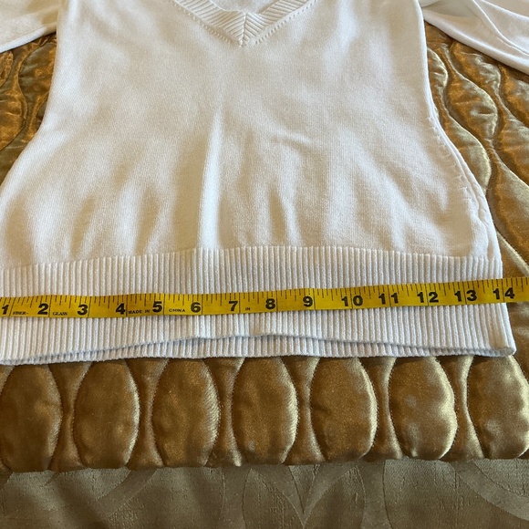 DOLCE & GABBANA White Viscose V-Neck 3/4 Length Sleeve Top Size 6 (42) - Picture 10 of 13